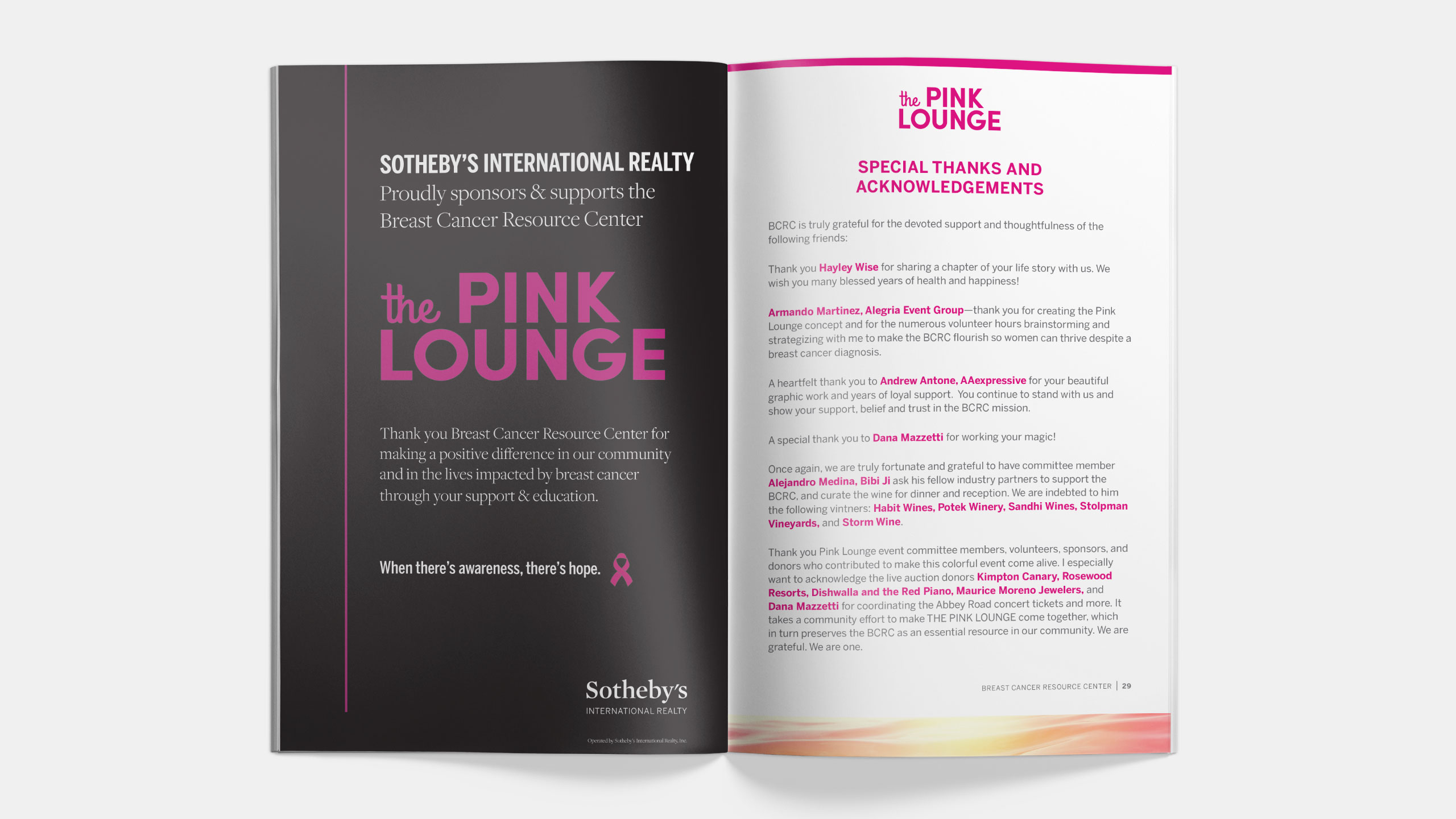 Breast Cancer Resource Center Pink Lounge