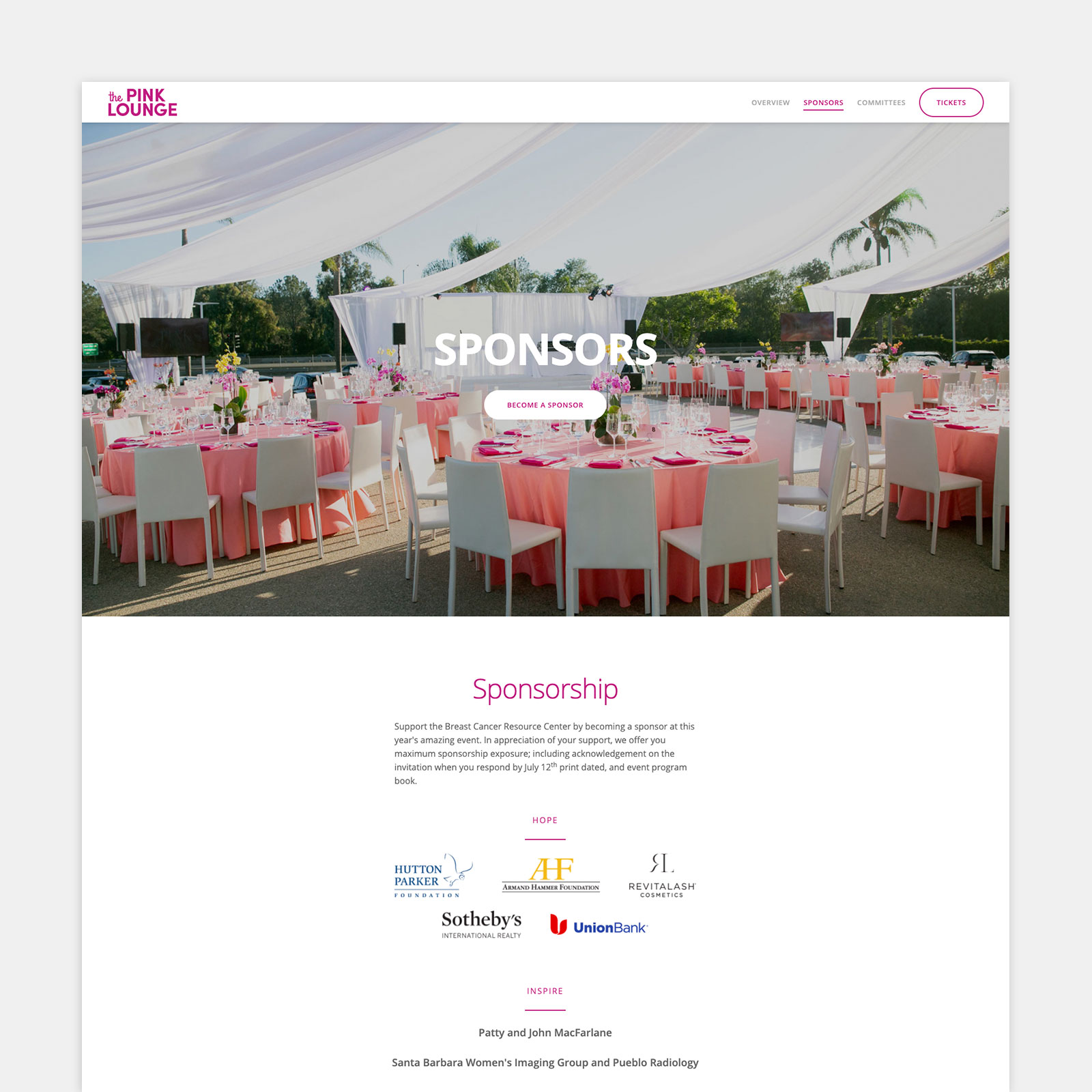 Breast Cancer Resource Center Pink Lounge